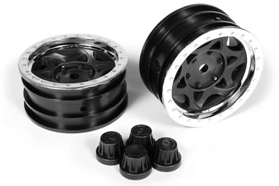 Axial 1.9 Walker Evans Wheels - Chrome/Black (2) 3 Axial 1.9 Walker Evans Wheels - Chrome/Black (2)
