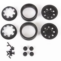 Axial 1.9 3pc. Raceline Monster Beadlock Wheels Blk (2)